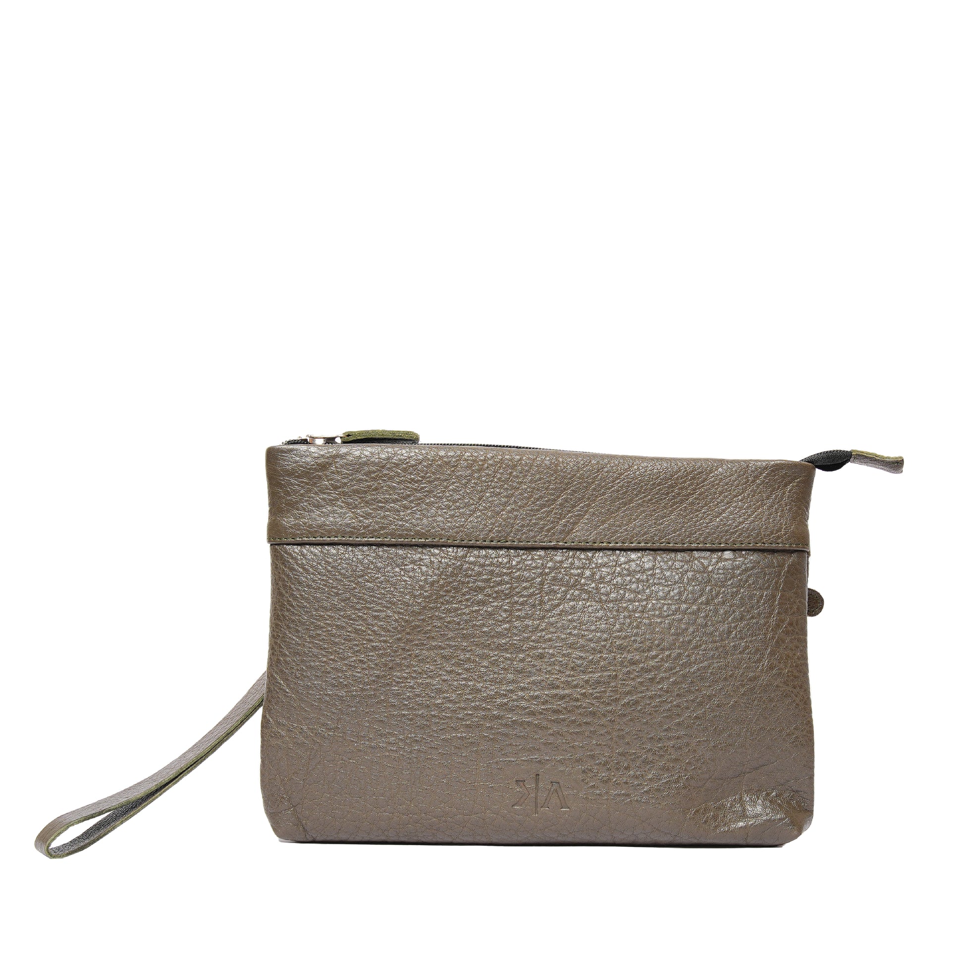 Handmade Leather Pouch Dark Grey