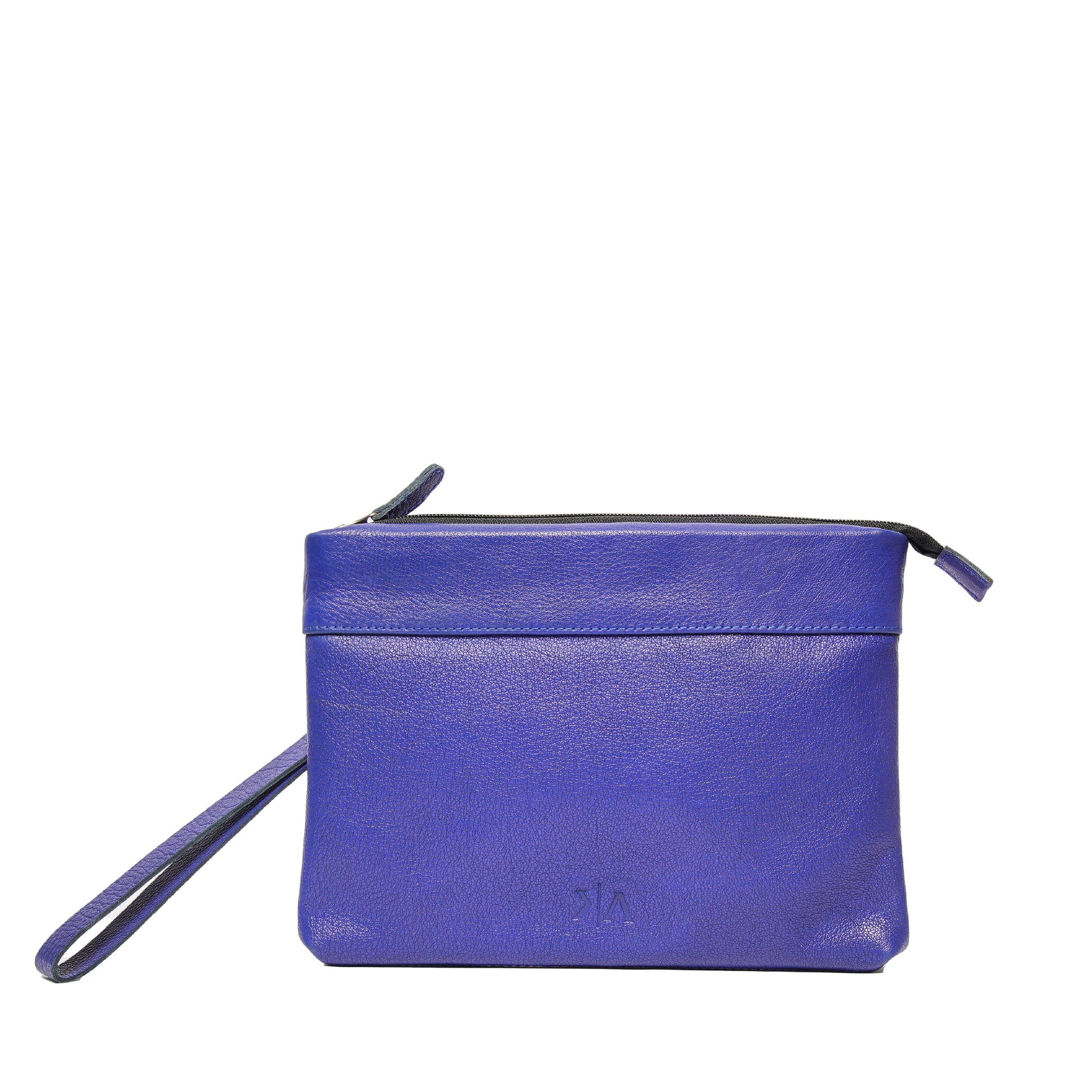 Handmade Leather Pouch Blue