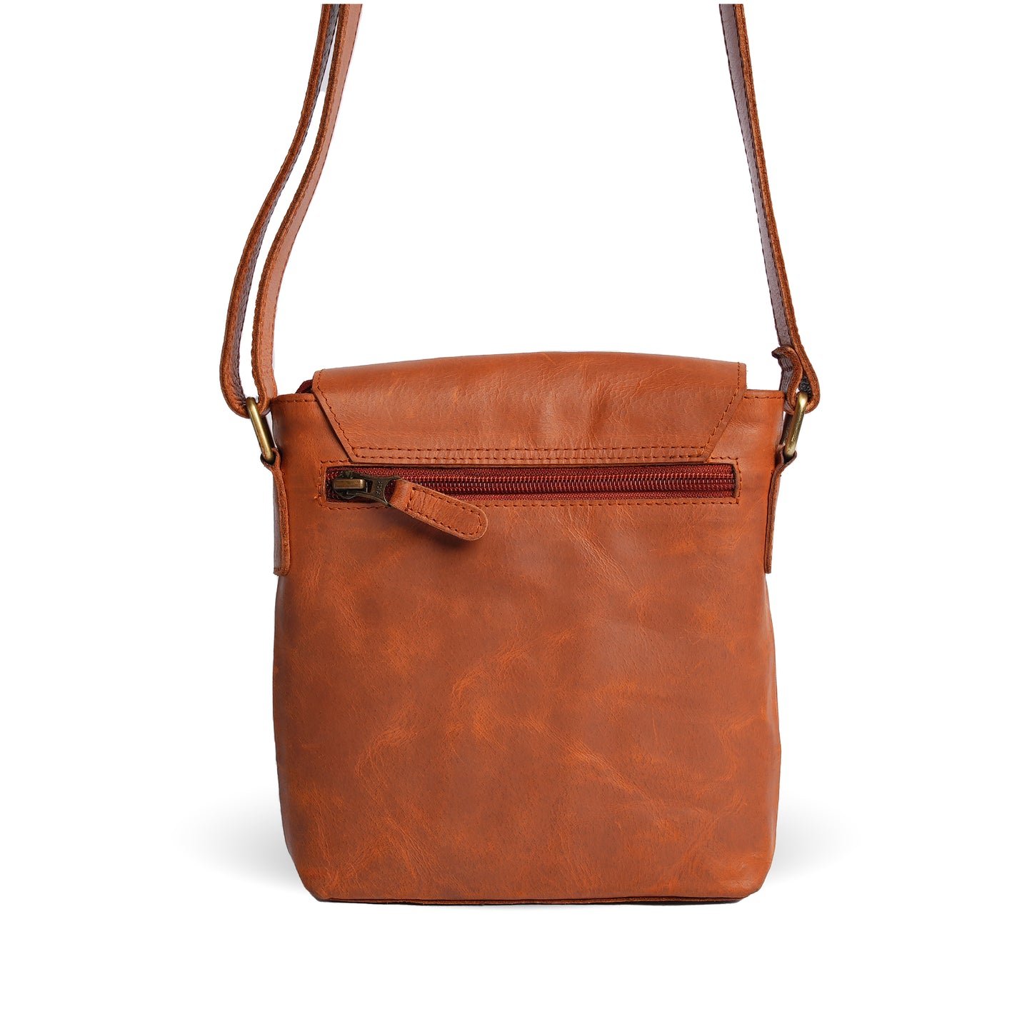 Handmade Leather Cross Body Bag Vintage Brown
