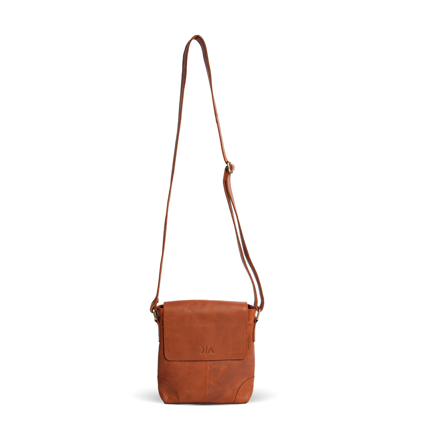 Handmade Leather Cross Body Bag Vintage Brown