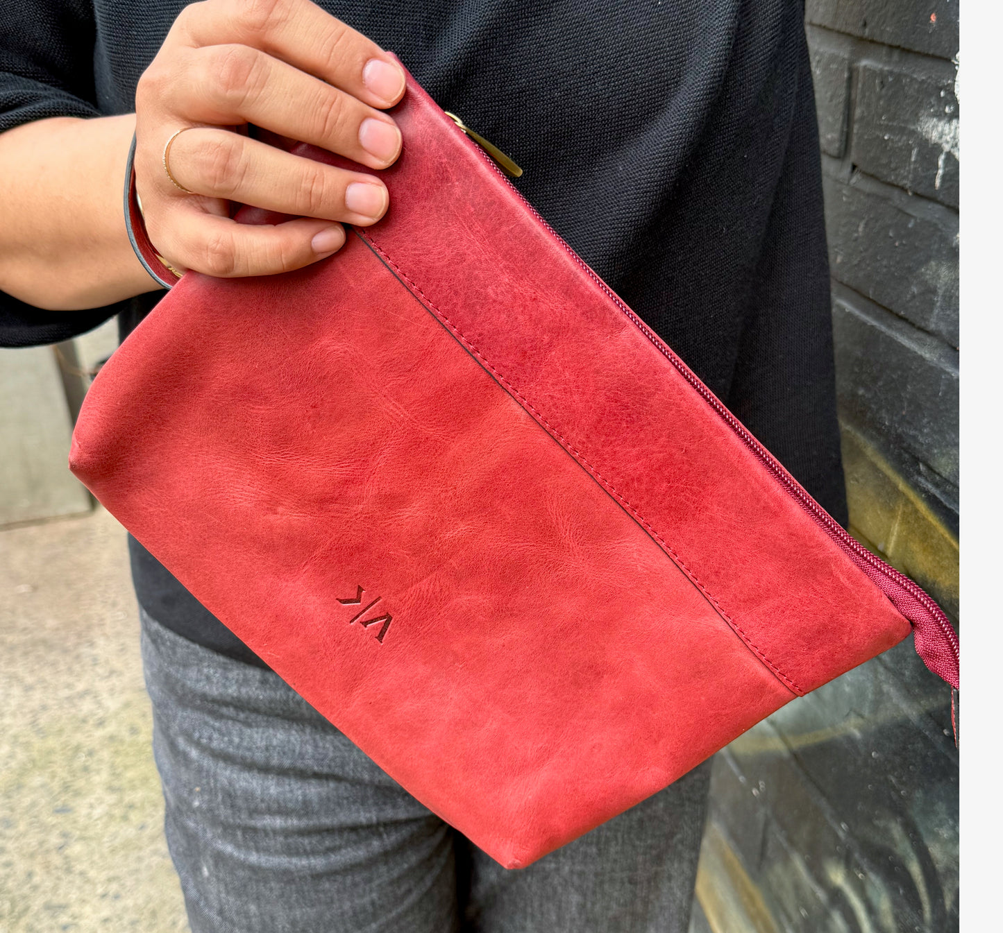 Hand Pouch - Burgundy
